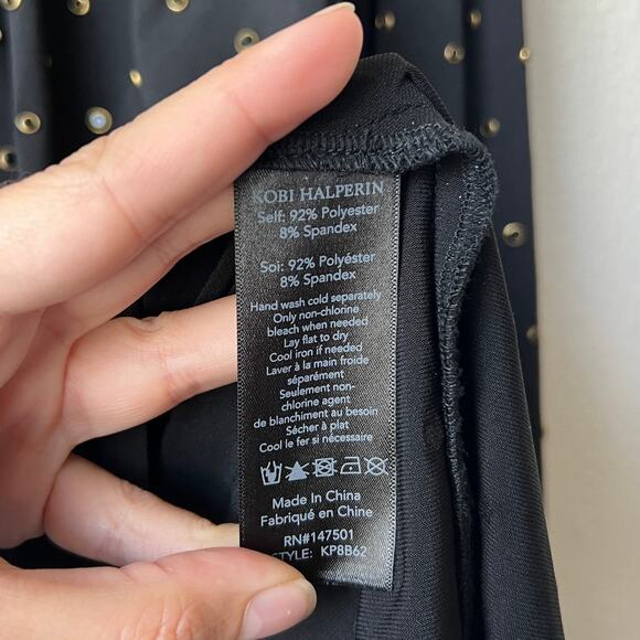 Kobi Halperin Black Studded Off Shoulder Tunic Blouse Size XL - Picture 5 of 5